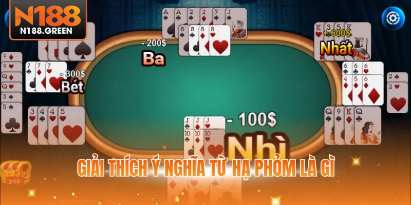 Giải thích ý nghĩa từ hạ phỏm là gì